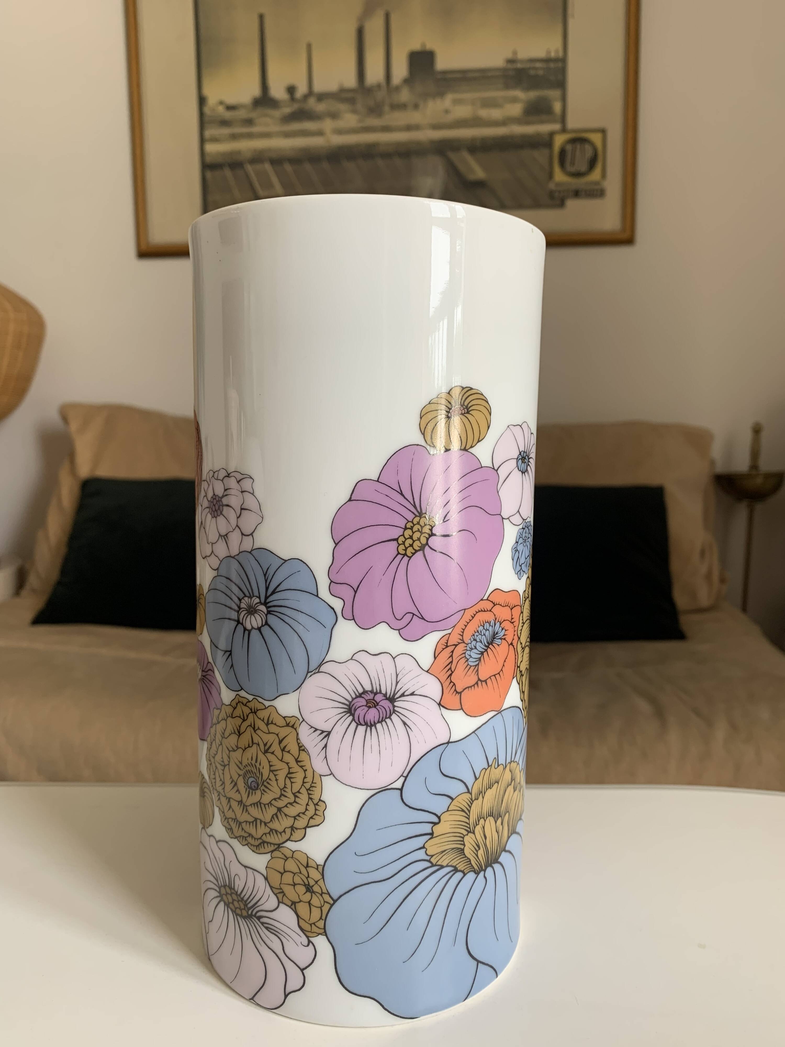 Vintage cylindrical vase Rosenthal