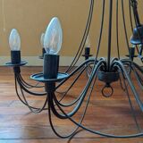 8-branch wrought iron chandelier
