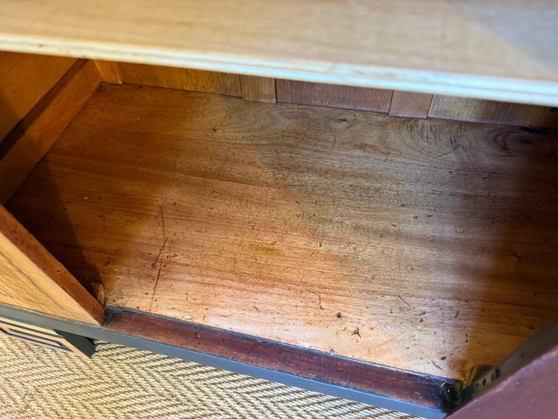 Vintage art deco storage furniture (dresser, wardrobe) in burr walnut