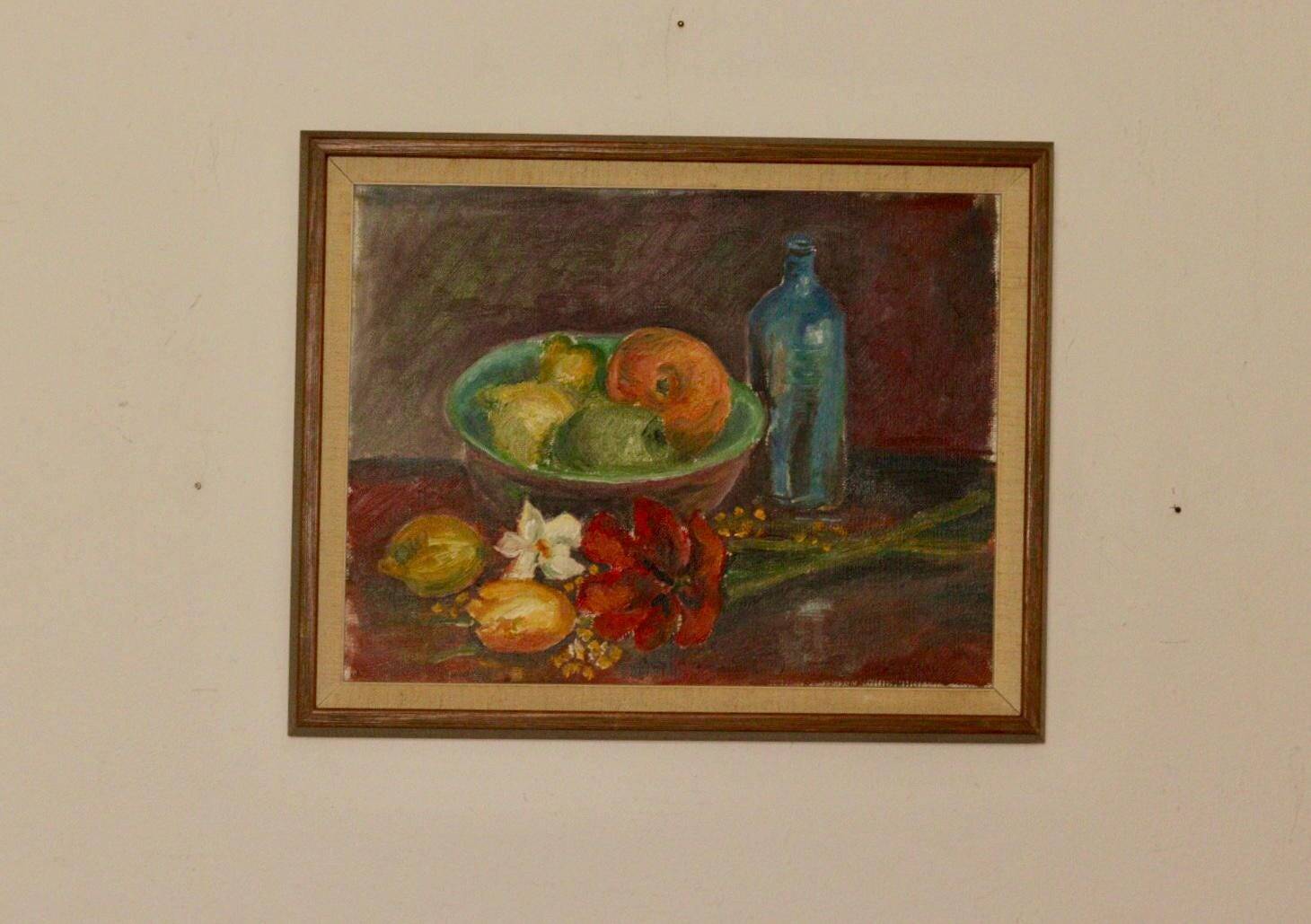 "Still Life, Bottle and Fruits" by Denoran