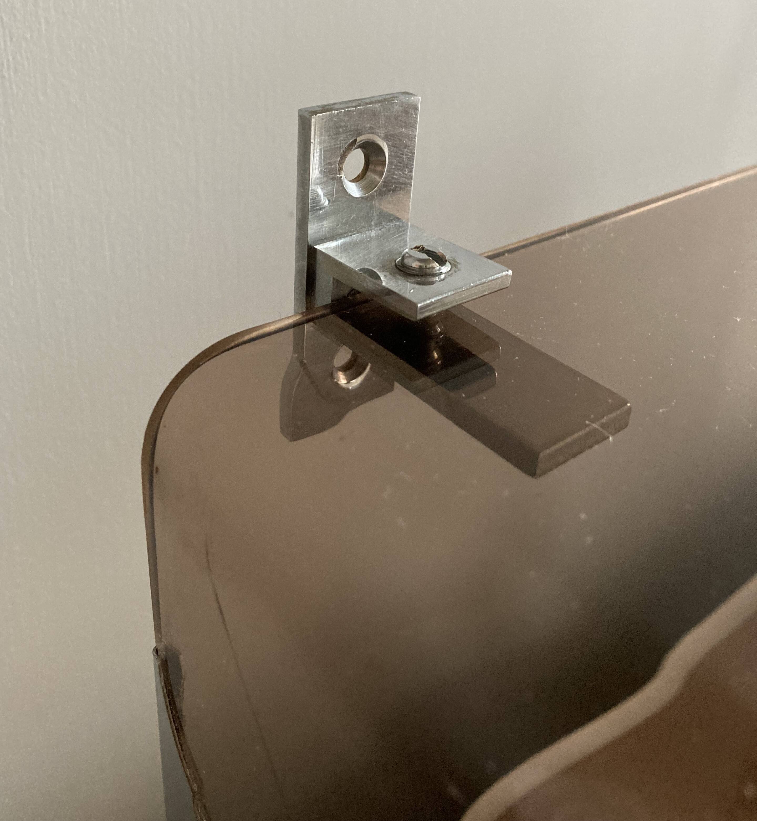 M. Dumas plexiglass and chrome shelf locker