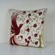 Housse de coussin brodée vintage 48x48 cm