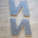 Old metal sign letter