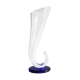 Crystal vase in the shape of horn of plenty, signed lVV