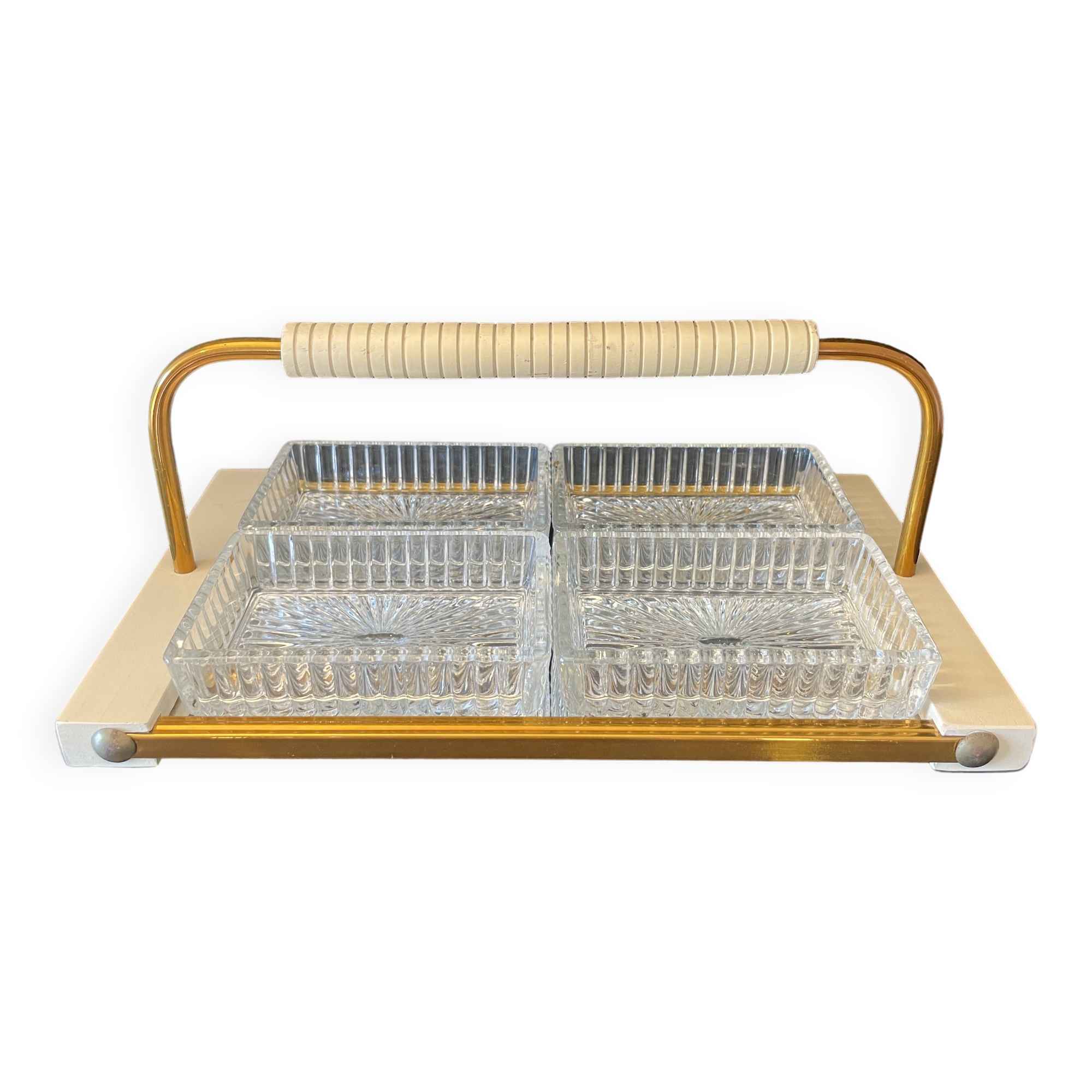 Art Deco Mirrored Appetizer Tray