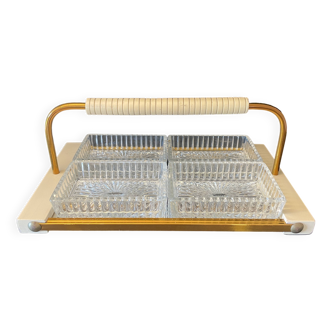 Art Deco Mirrored Appetizer Tray