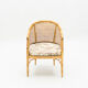 Paire de fauteuils bambou cannage vers 1960