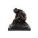 Art Deco female nude figurine – bronze-toned sculpture on geometric base, 1920s/1930s