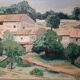 Oil on canvas: Provençal farmhouse in Bonnieux