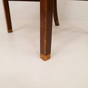 Fauteuil mi-siècle Ole Wanscher pour Fritz Hansen, hêtre teinté et cuir