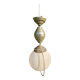 Art Deco aluminum and opaline up and down suspension