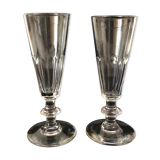2 champagne flutes Baccarat Saint Louis model Caton