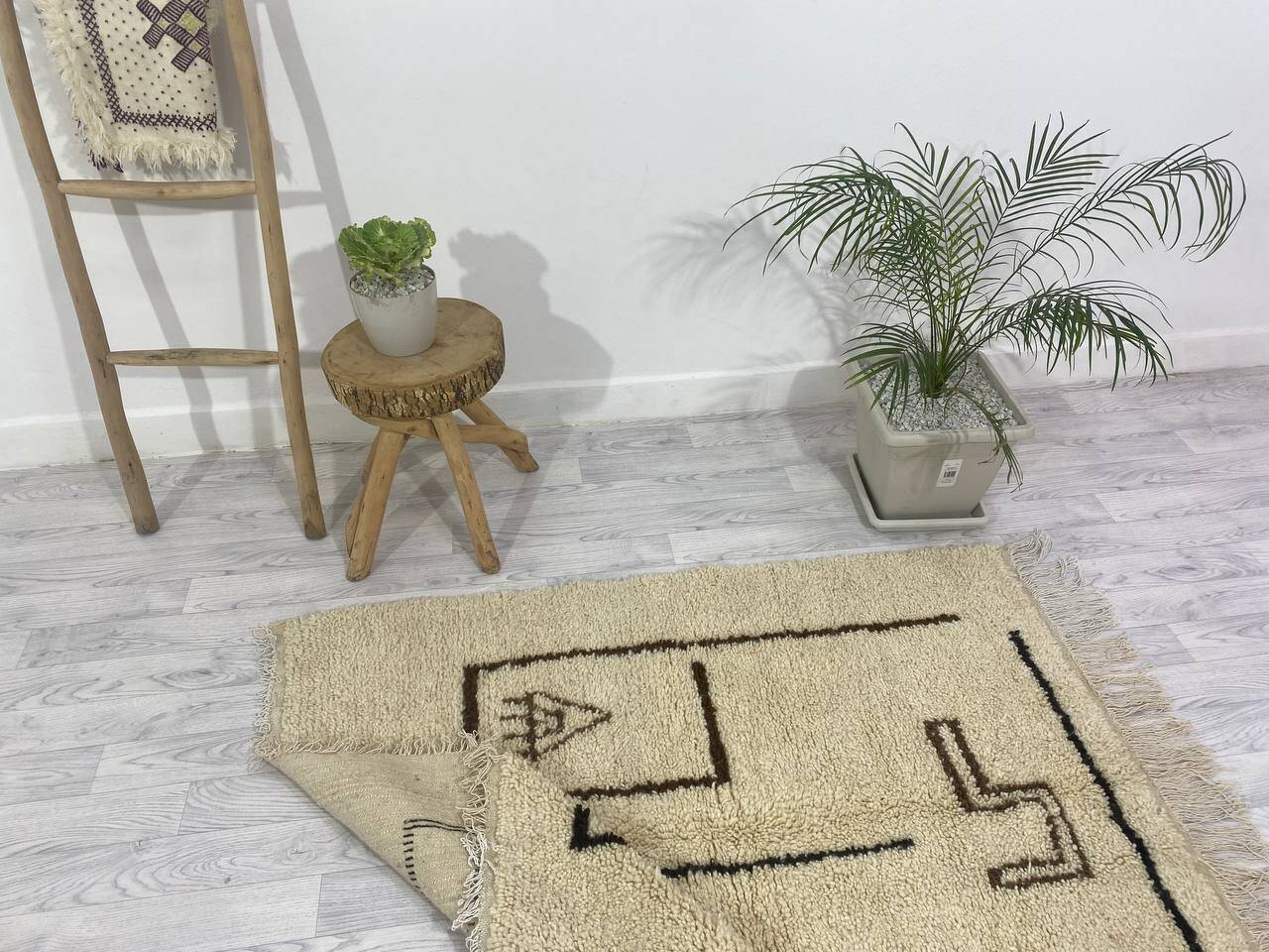 Handmade wool Berber rug 200 X 100 CM