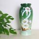 Opaline glass vase, hand painted, 1960