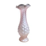 Soliflore in pink bubble glass
