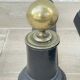 Chenets neoclassical cast iron and brass
