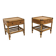 Set of two rattan bedside tables, Kenneth Bergenblad, Dux, Sweden, 1960