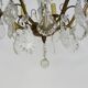 Vintage 8-light chandelier with glass pendants. 1960s.