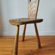 Tripod chair in solid wood – Handcrafted – Brutalist spirit