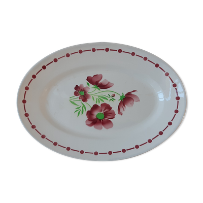 Plat oval Digoin Sarreguemines modèle ''Madelon'' années 30-40