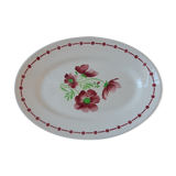 Oval dish Digoin Sarreguemines model "Madelon" years 30-40