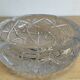 Large vintage pocket tray or ashtray in chiseled Bohemian crystal