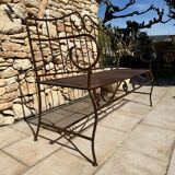 Handcrafted wrought iron garden bench
