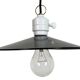 Industrial Blue Enamel Ceiling Light, 1950s