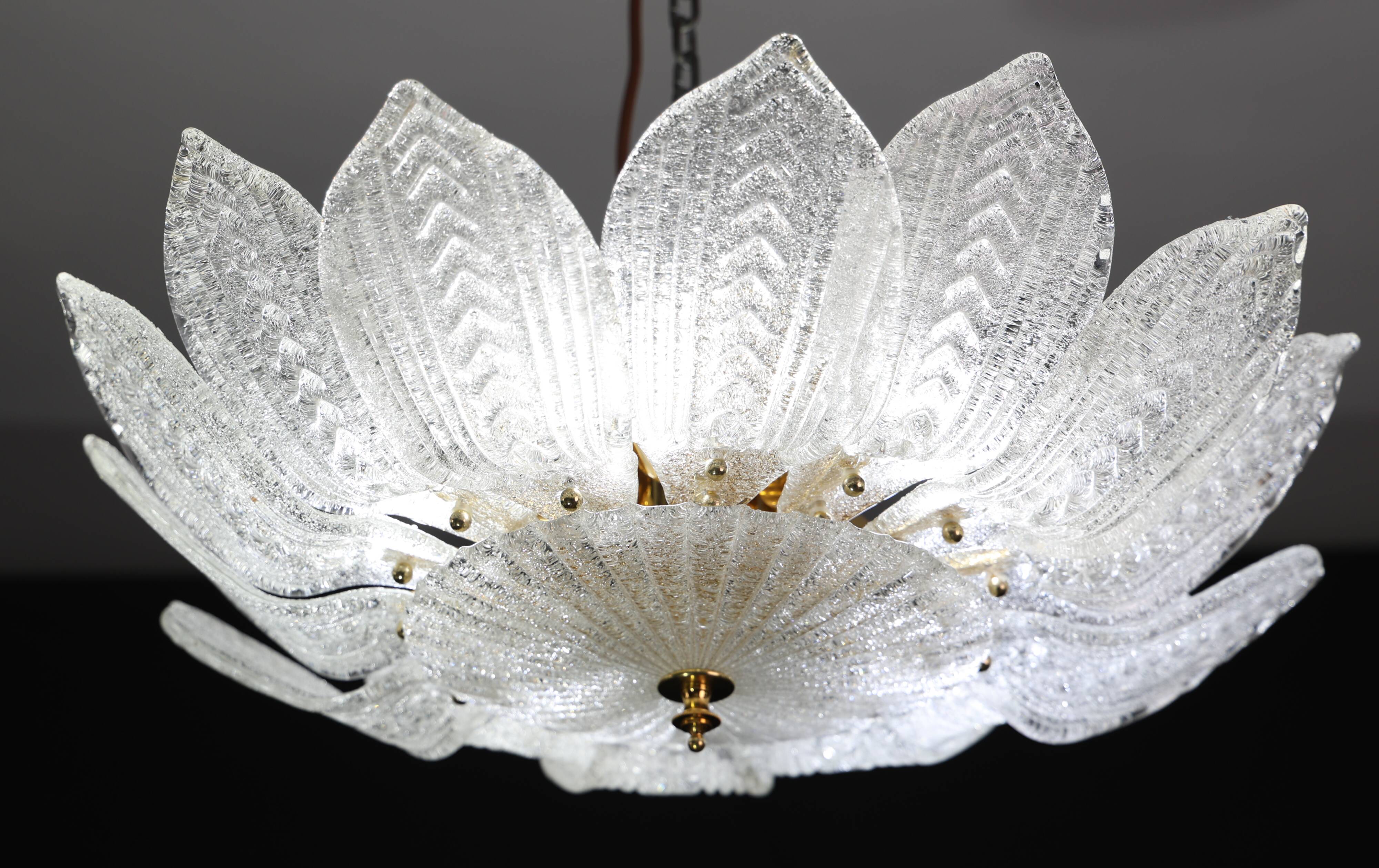 Como, Italian Murano Glass Ceiling Light or Flush Mount, 1980s