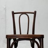 Art Deco curved wooden café chair, 1930s