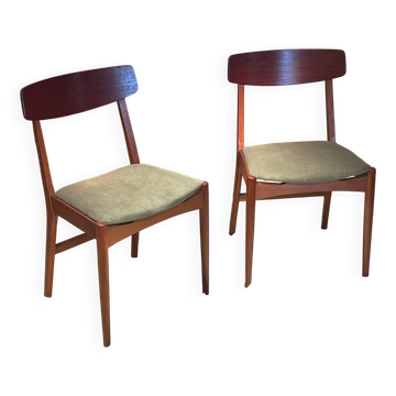 Chaise scandinave vintage "Liva" en teck (4 disponibles)