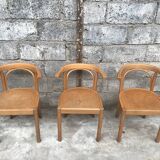 Series of 3 armchairs 1980