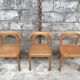 Series of 3 armchairs 1980
