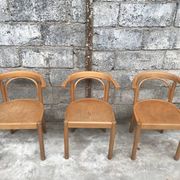 Series of 3 armchairs 1980