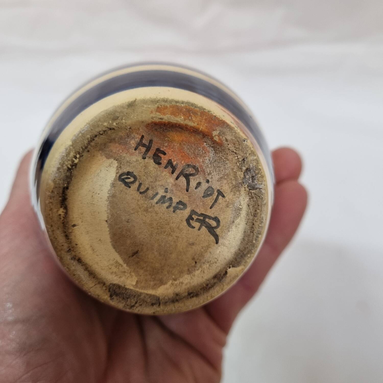 P.Fouillen vase, Henriot Quimper ceramic 1920