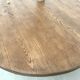 Round coffee table in solid oak, octagonal legs, France, 1950s.