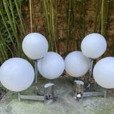 Pair of Sciolari-style opaline wall lights