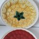 Trio assiettes barbotine fruits