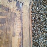 Louis XV style gilded wood coffee table with marble top
