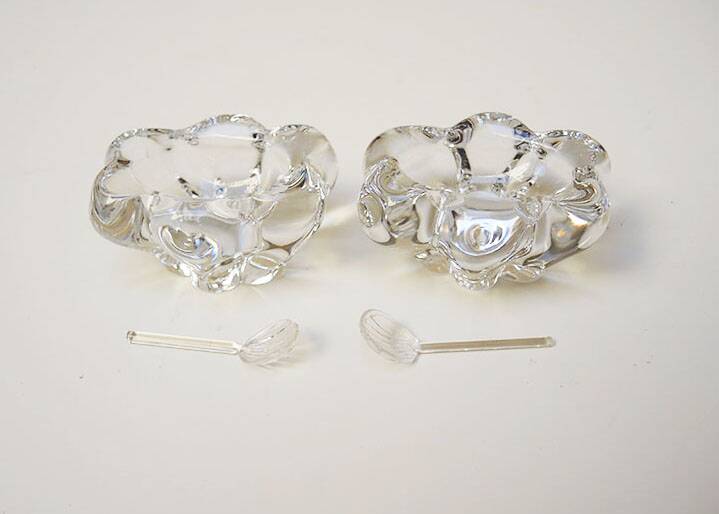 2 Anciens Salerons en Cristal Signés Daum