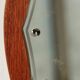 Vintage round teak mirror from the 1960s.
