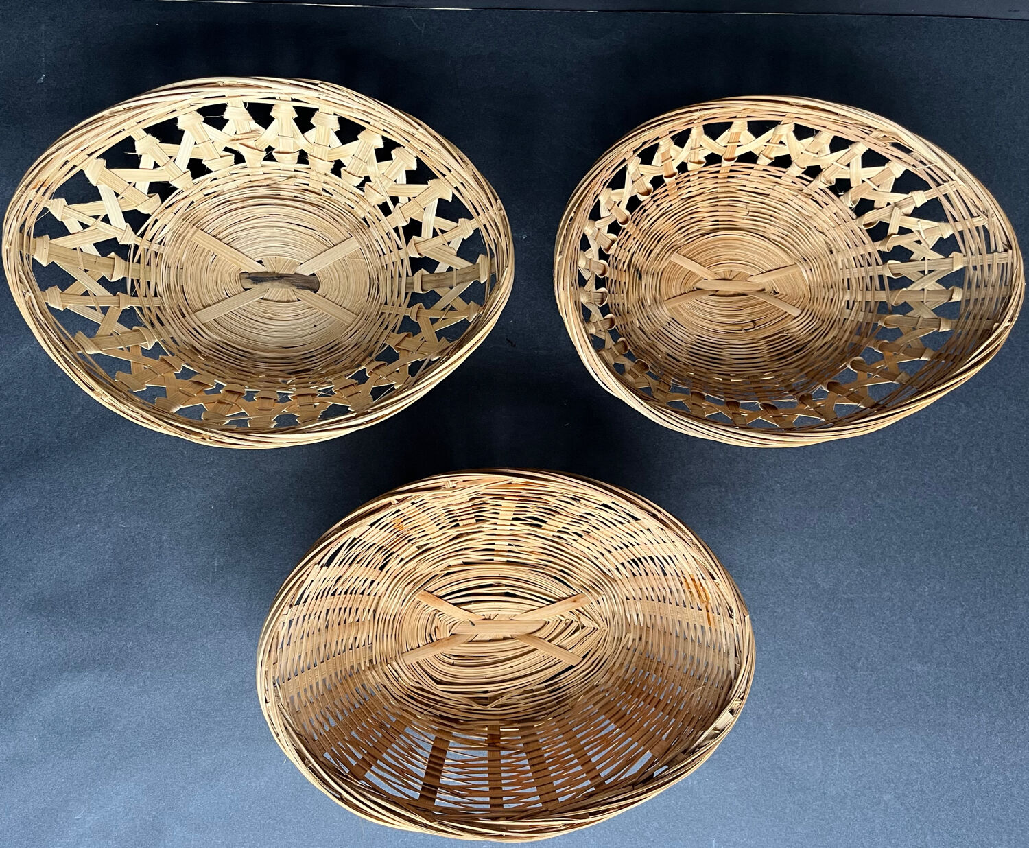 3 wicker baskets