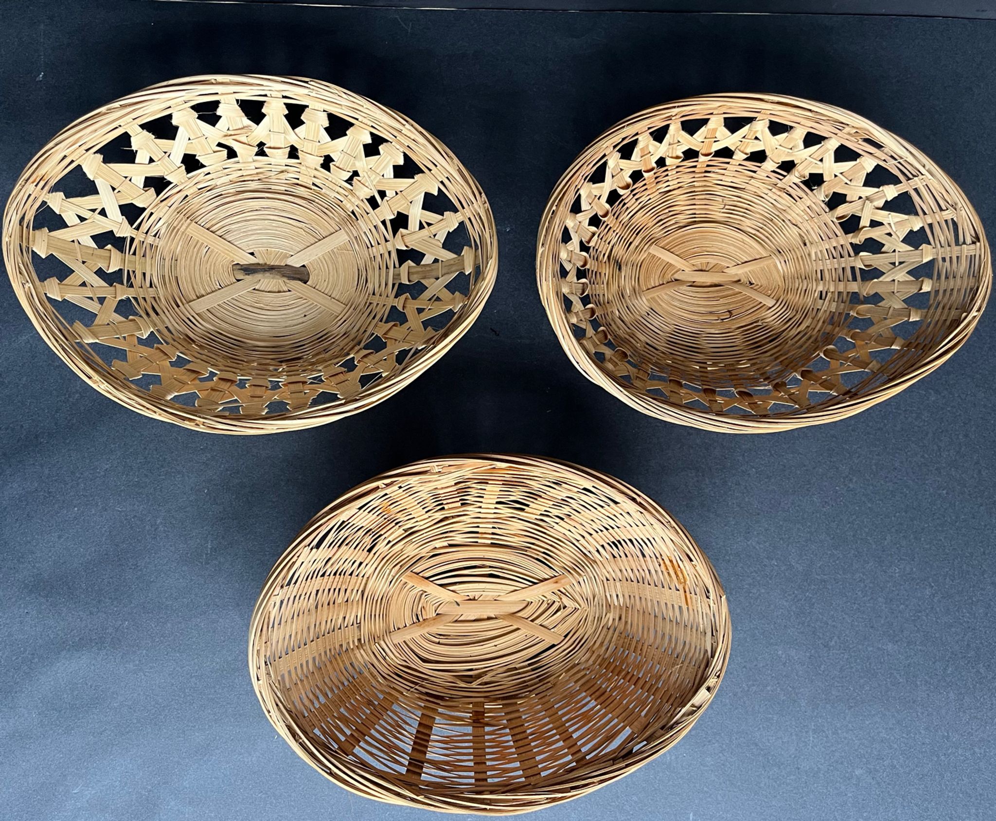 3 wicker baskets