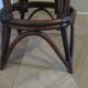 Set of 2 swivel bar stools / chairs - wood - cane - rattan - 80s