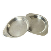 Pair of vintage stainless steel bowls