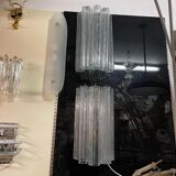 Murano glass tube tronchi sconces, 1980s, set of 2