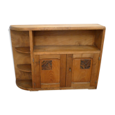Meuble de rangement art déco avec étagères en bois