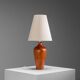 Lampe de table en bois massif avec abat-jour conique