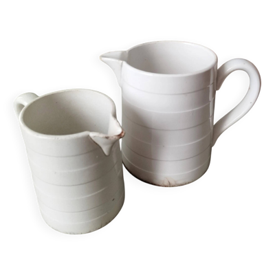 Paire de petits pichets à lait Utzschneider & Sarreguemines