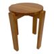 Mid century pinewood stool, 1960s minimalistic design